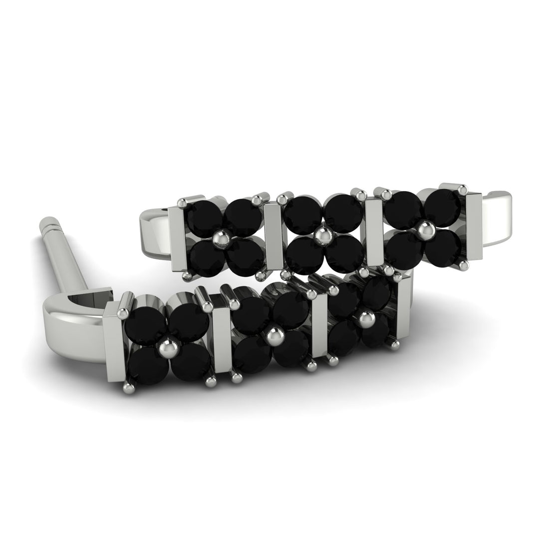 Black Diamond Minimalist Earrings - Elliot No. 9