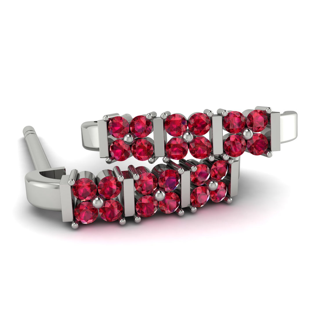 Ruby Minimalist Earrings - Elliot No. 12