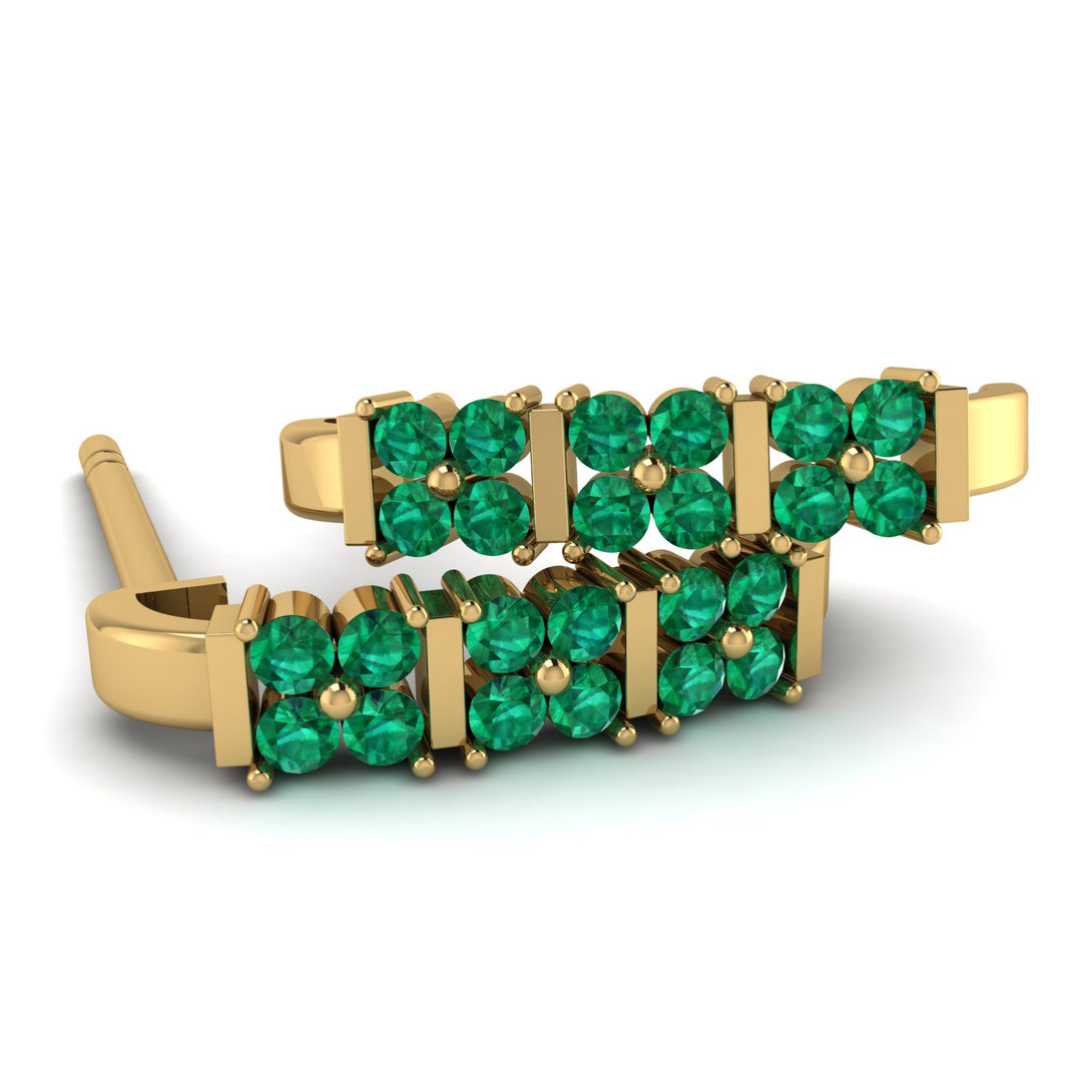 Emerald Minimalist Earrings - Elliot No. 4