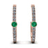 Hoop Emerald Earrings Micro Pave - Ansley No. 5 image 1