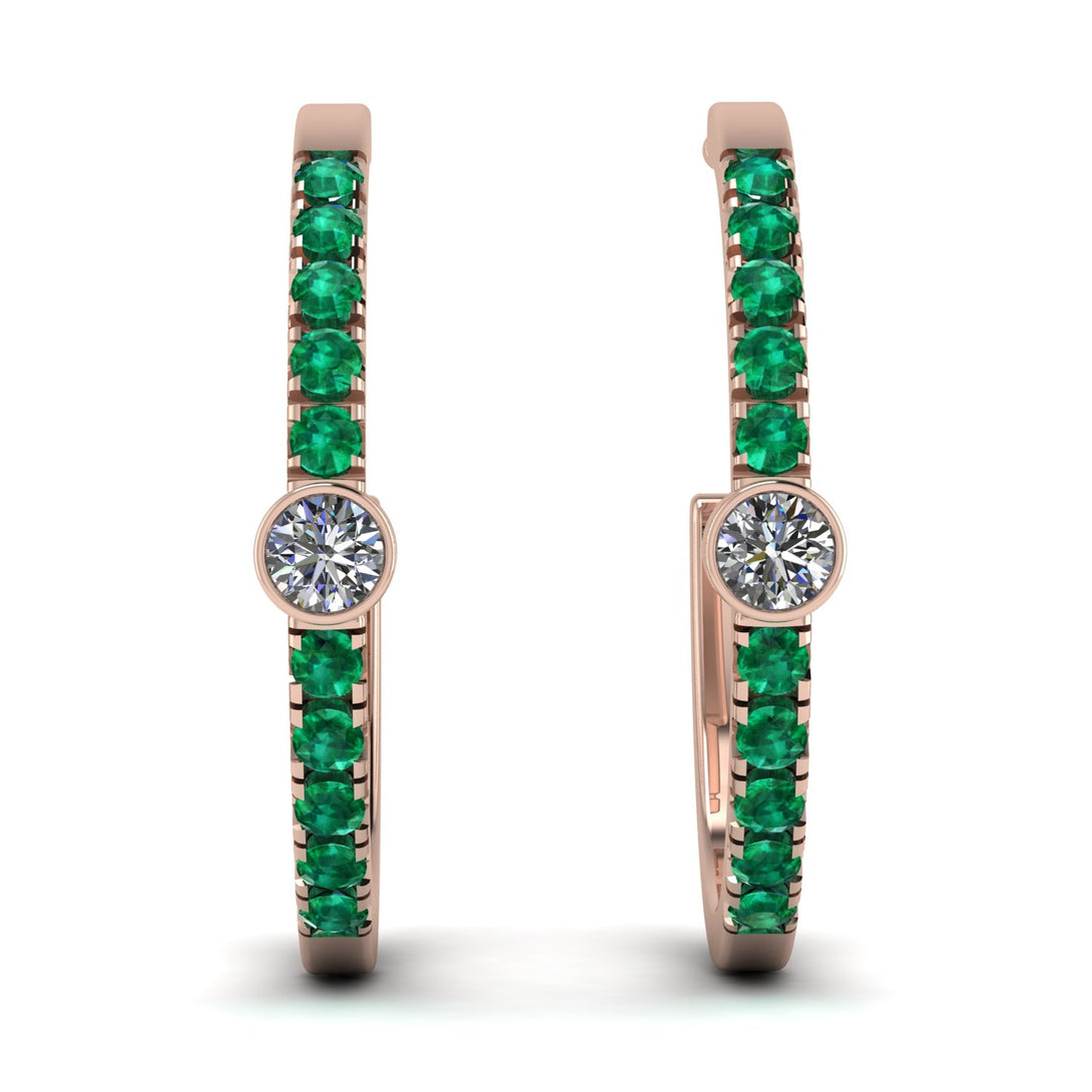 Hoop Diamond Earrings Micro Pave - Ansley No. 17
