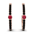 Hoop Ruby Earrings Micro Pave - Ansley No. 41 image 1