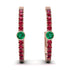 Hoop Emerald Earrings Micro Pave - Ansley No. 50 image 1