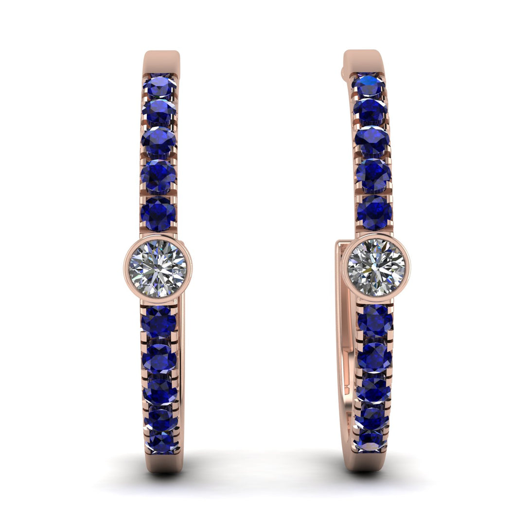 Hoop Diamond Earrings Micro Pave - Ansley No. 62