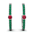 Hoop Ruby Earrings Micro Pave - Ansley No. 27 image 1