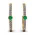 Hoop Emerald Earrings Micro Pave - Ansley No. 4 image 1