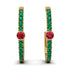 Hoop Ruby Earrings Micro Pave - Ansley No. 25 image 1