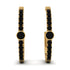 Hoop Black Diamond Earrings Micro Pave - Ansley No. 37 image 1