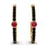 Hoop Ruby Earrings Micro Pave - Ansley No. 40 image 1