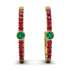 Hoop Emerald Earrings Micro Pave - Ansley No. 49 image 1