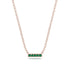 Small Emerald Necklace Bar With  - Zahra No. 5 image 1