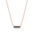 Small Black Diamond Necklace Bar With  - Zahra No. 8 image 1