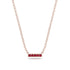 Small Ruby Necklace Bar With  - Zahra No. 11 image 1