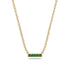 Small Emerald Necklace Bar With  - Zahra No. 4 image 1