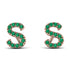 Personalised Initial Emerald Earrings - Gloria No. 5 image 1