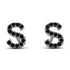 Personalised Initial Black Diamond Earrings - Gloria No. 9 image 1