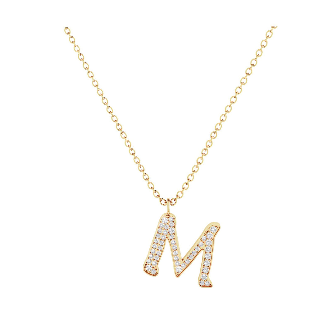 M - Letter Name Necklace Initial Necklace
