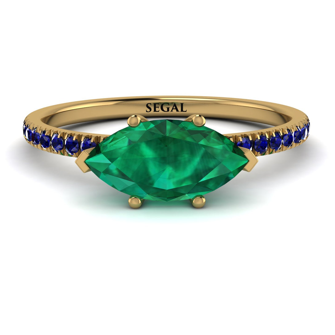 Marqise Emerald Engagement Ring - Lola No. 64
