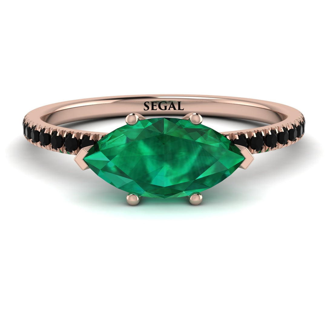 Marqise Emerald Engagement Ring - Lola No. 35