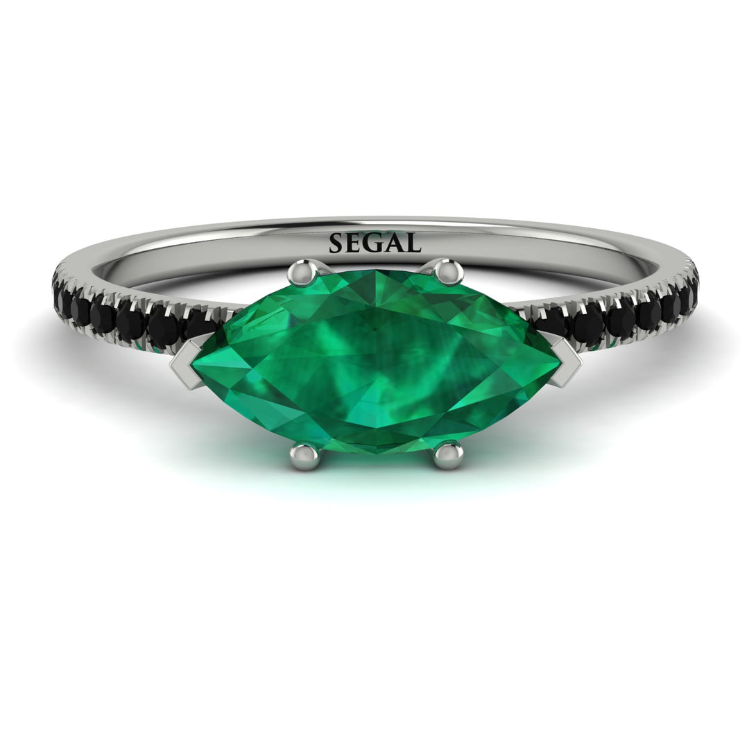 Marqise Emerald Engagement Ring - Lola No. 36