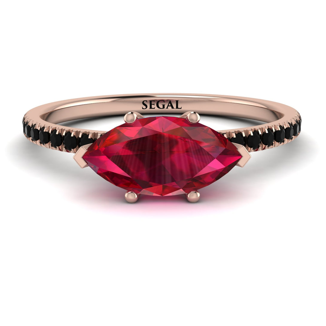 Marqise Ruby Engagement Ring - Lola No. 41