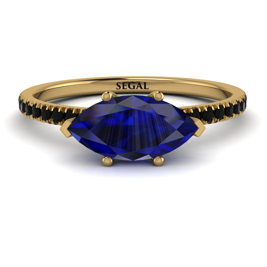 Marqise Sapphire Engagement Ring - Lola No. 43