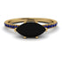 Marqise Black Diamond Engagement Ring - Lola No. 67 image 1