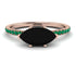 Marqise Black Diamond Engagement Ring - Lola No. 23 image 1