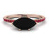 Marqise Black Diamond Engagement Ring - Lola No. 53 image 1