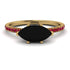 Marqise Black Diamond Engagement Ring - Lola No. 52 image 1