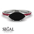 Marqise Black Diamond Engagement Ring - Lola No. 54 image 10
