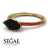 Marqise Black Diamond Engagement Ring - Lola No. 52 image 3