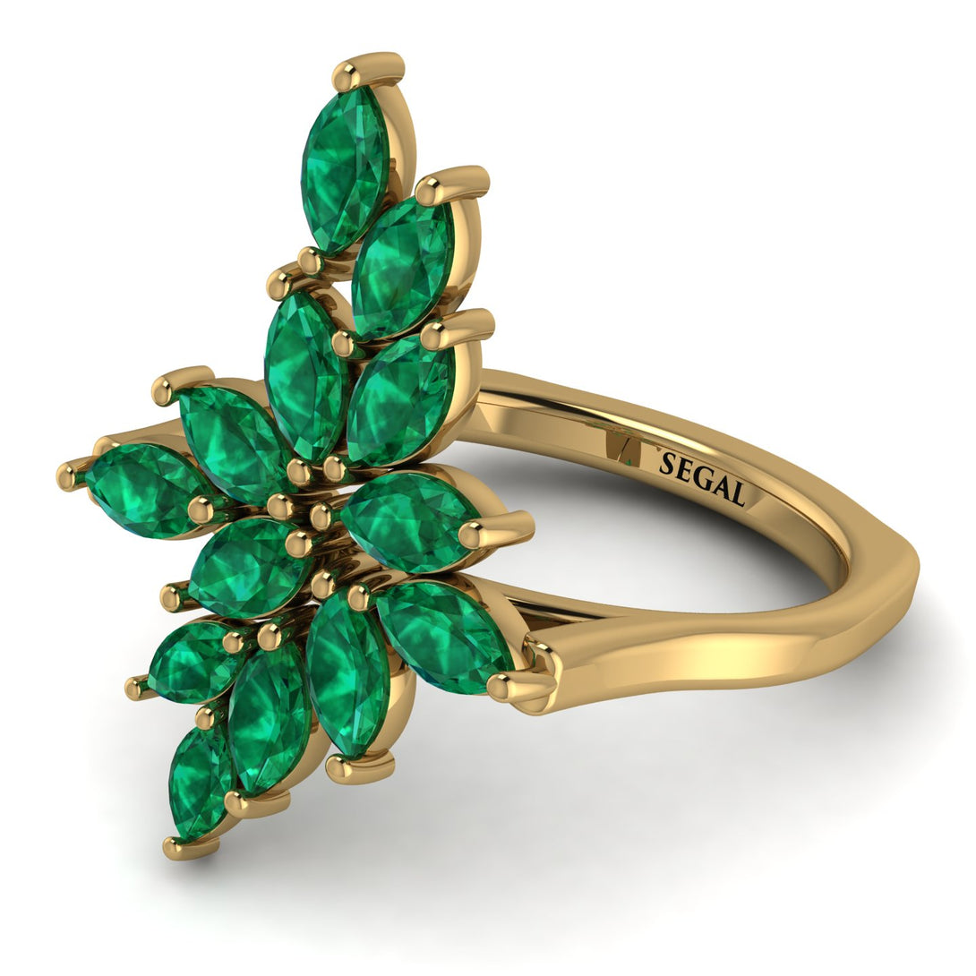 Marquise Shape Emerald Galmorious Ring - Melanie No. 4