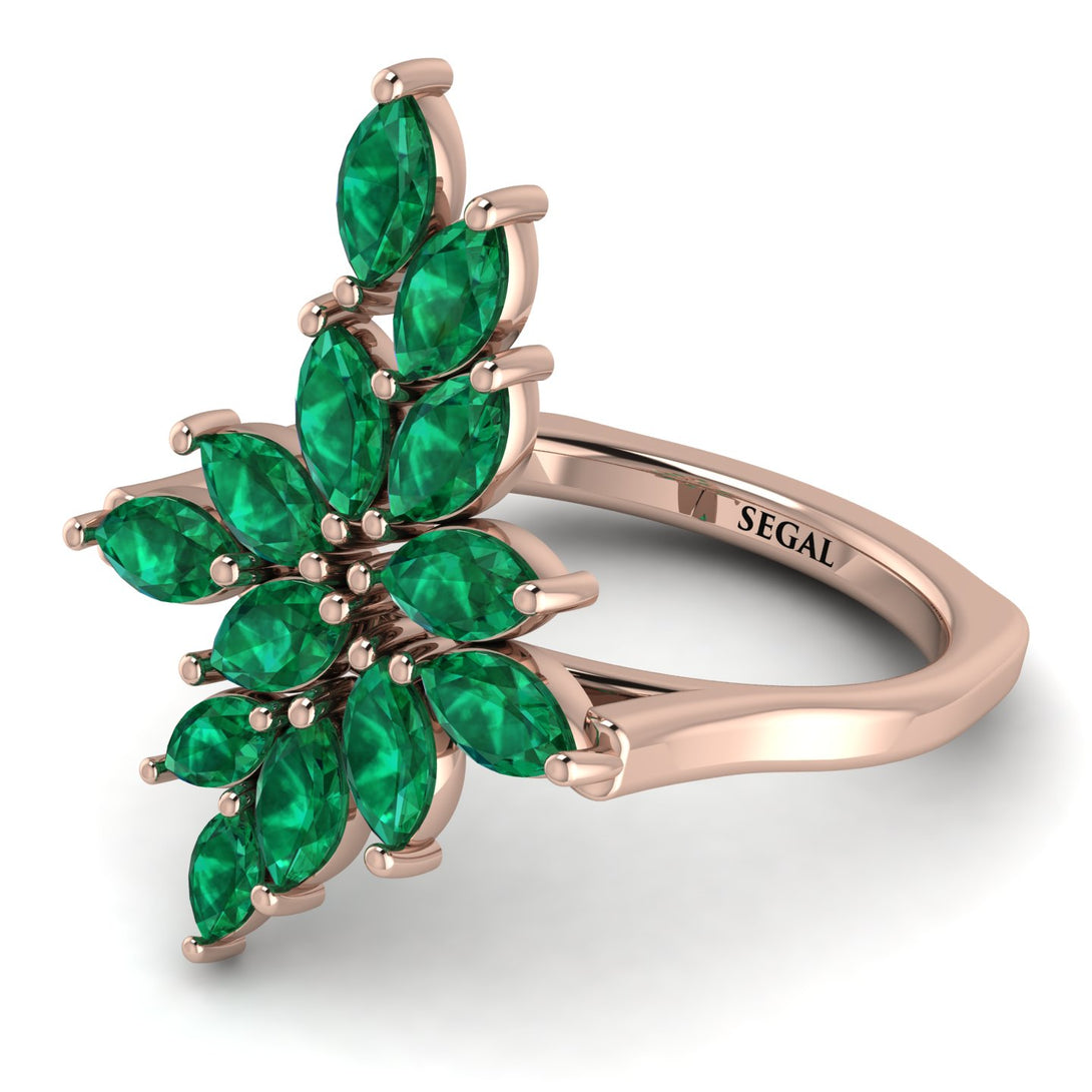 Marquise Shape Emerald Galmorious Ring - Melanie No. 5