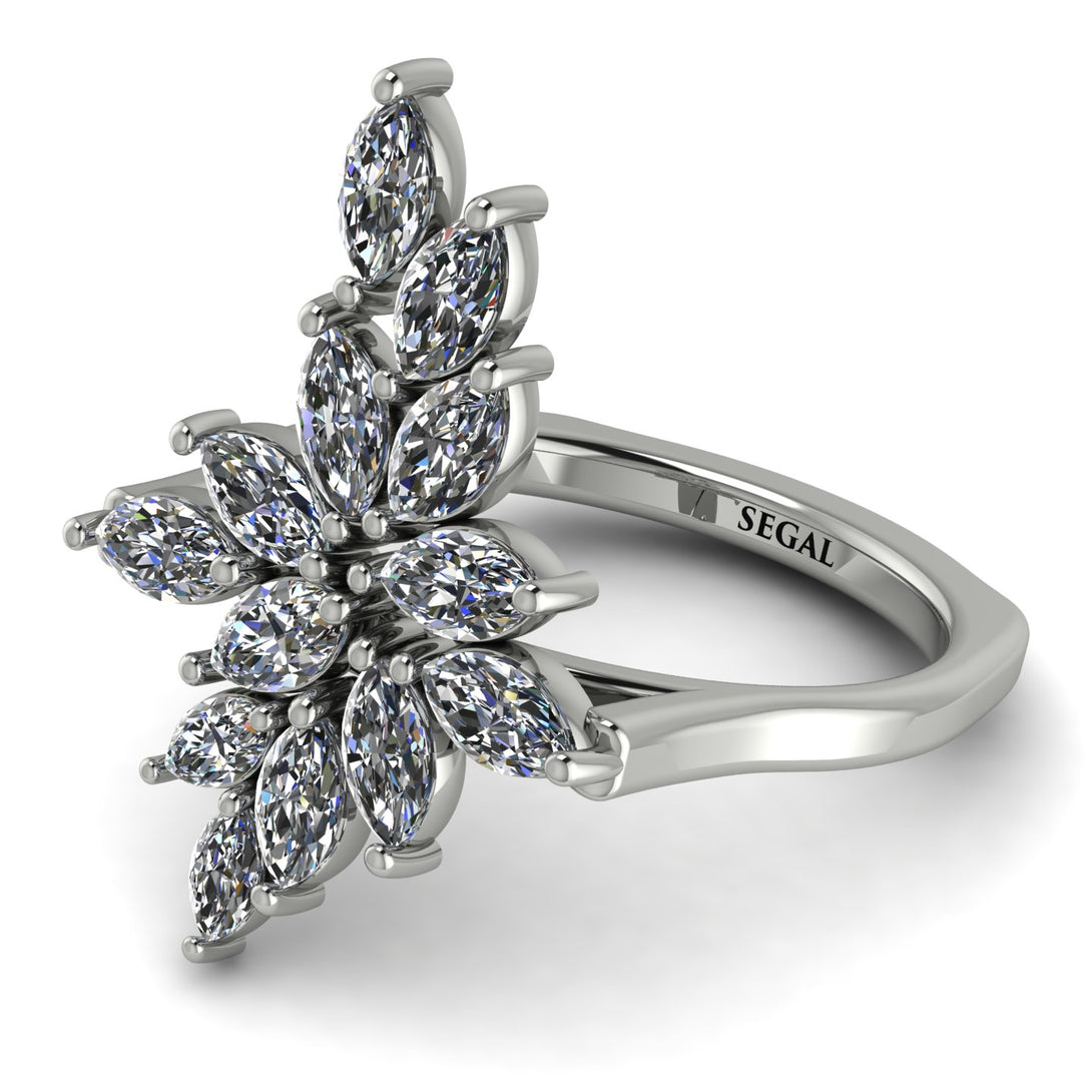 Marquise Shape Diamond Galmorious Ring - Melanie No. 3