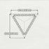 Triangle Black Diamond Earrings Geometrical - Milan No. 7 image 3