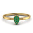 Minimalist Pear Emerald Ring - Genesis No. 4 image 1