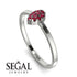 Minimalist Pear Ruby Ring - Genesis No. 12 image 2