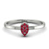 Minimalist Pear Ruby Ring - Genesis No. 12 image 1
