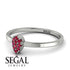 Minimalist Pear Ruby Ring - Genesis No. 12 image 3