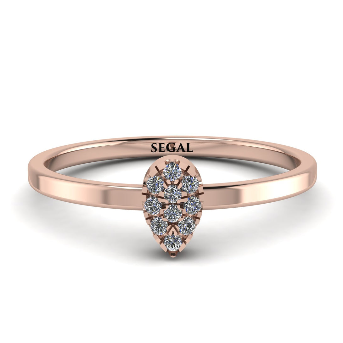 Minimalist Pear Diamond Ring - Genesis No. 2