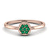 Minimalist Round Emerald Ring - Mckenna No. 5 image 1