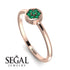 Minimalist Round Emerald Ring - Mckenna No. 5 image 2