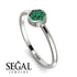 Minimalist Round Emerald Ring - Mckenna No. 6 image 2