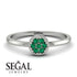 Minimalist Round Emerald Ring - Mckenna No. 6 image 6