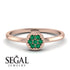 Minimalist Round Emerald Ring - Mckenna No. 5 image 6