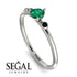 Minimalist Thin Emerald Ring - Brielle No. 36 image 10