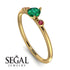 Minimalist Thin Emerald Ring - Brielle No. 49 image 10