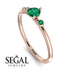 Minimalist Thin Emerald Ring - Brielle No. 20 image 10