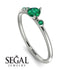 Minimalist Thin Emerald Ring - Brielle No. 21 image 10